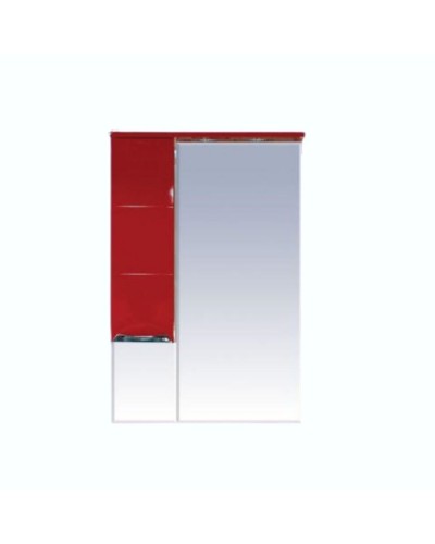 Петра  - 65 Зеркало-шкаф лев.(свет) красная эмаль