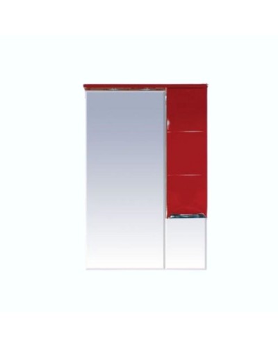 Петра  - 65 Зеркало-шкаф прав.(свет) красная эмаль