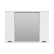 Атлантик -100 Зеркало с 2 шкаф. белый