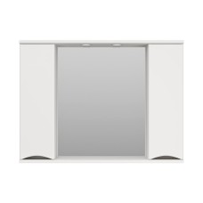 Атлантик -100 Зеркало с 2 шкаф. белый