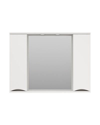 Атлантик -100 Зеркало с 2 шкаф. белый