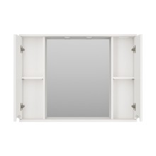 Атлантик -100 Зеркало с 2 шкаф. белый