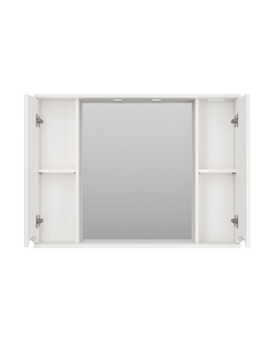 Атлантик -100 Зеркало с 2 шкаф. белый