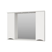 Атлантик -100 Зеркало с 2 шкаф. белый