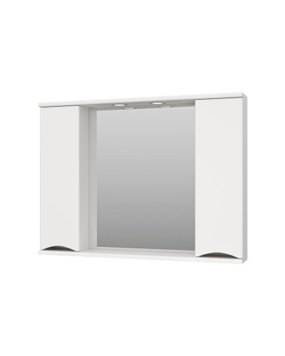 Атлантик -100 Зеркало с 2 шкаф. белый