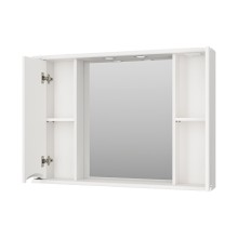 Атлантик -100 Зеркало с 2 шкаф. белый