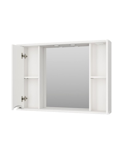 Атлантик -100 Зеркало с 2 шкаф. белый