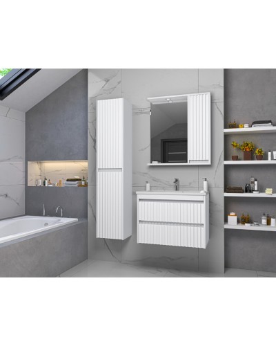 BALATON - 80 Зеркало-шкаф правый, белый