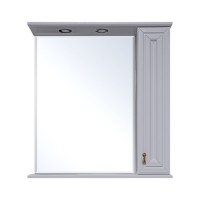 Лувр - 75 Зеркало с 1 шкафчиком, прав., серая О