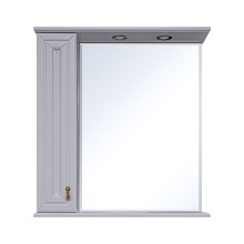 Лувр - 75 Зеркало с 1 шкафчиком, лев., серая О