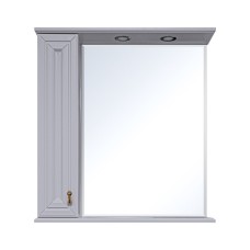 Лувр - 75 Зеркало с 1 шкафчиком, лев., серая О