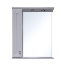 Лувр - 65 Зеркало с 1 шкафчиком, лев., серое