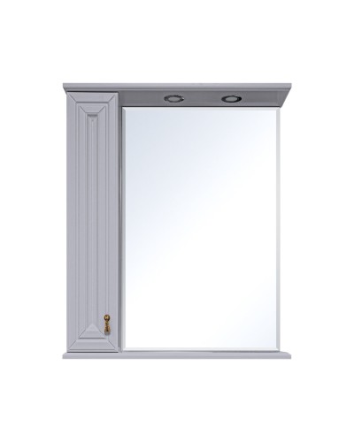 Лувр - 65 Зеркало с 1 шкафчиком, лев., серое