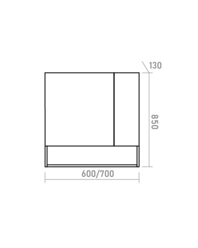 Мускат - 60 Зеркало-шкаф универс.