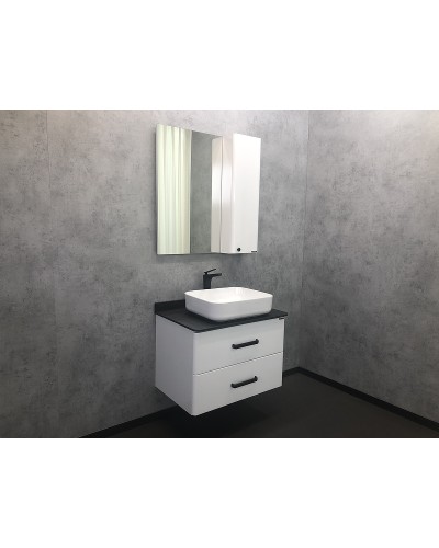 Зеркало со шкафом Comforty Амстердам 75 00004144209 Белый глянец