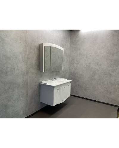 Зеркальный шкаф Comforty Палини 100 00004147994 Белый глянец