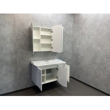 Зеркальный шкаф Comforty Палини 100 00004147994 Белый глянец