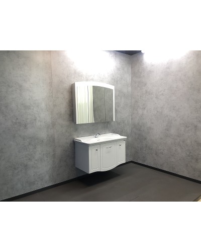 Зеркальный шкаф Comforty Палини 100 00004147994 Белый глянец