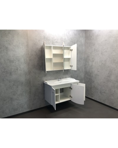 Зеркальный шкаф Comforty Палини 100 00004147994 Белый глянец