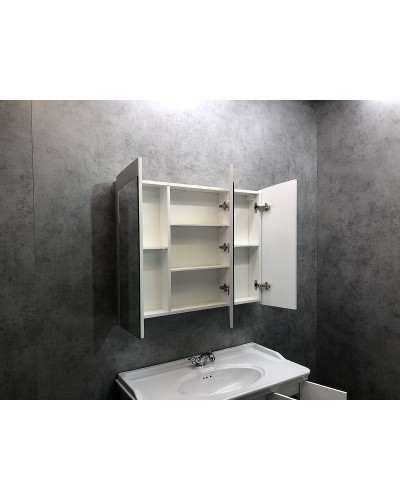Зеркальный шкаф Comforty Палини 100 00004147994 Белый глянец