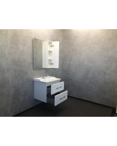 Зеркальный шкаф Comforty Неаполь 65 00004148728 Белый глянец