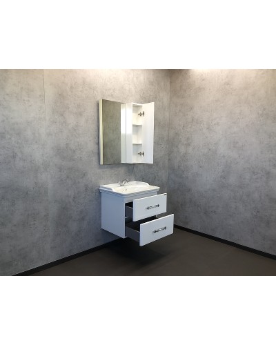 Зеркальный шкаф Comforty Неаполь 65 00004148728 Белый глянец