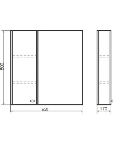 Зеркальный шкаф Comforty Неаполь 65 00004148728 Белый глянец