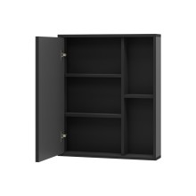 Ненси - 60 Зеркало-шкаф антрацит, черн. кром. универсальный О