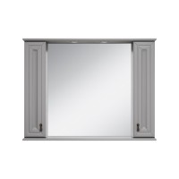 Лувр -105 Зеркало с 2 шкафчиками, серое