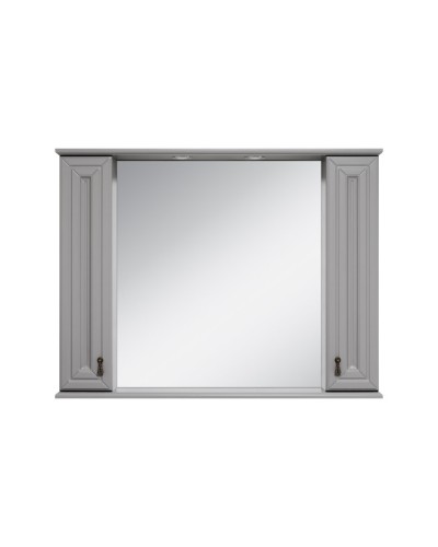 Лувр -105 Зеркало с 2 шкафчиками, серое