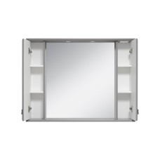 Лувр -105 Зеркало с 2 шкафчиками, серое