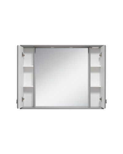 Лувр -105 Зеркало с 2 шкафчиками, серое