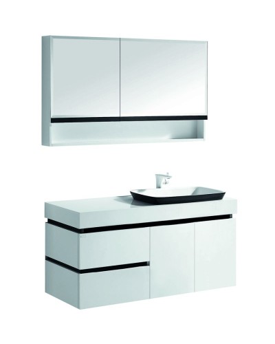 Зеркальный шкаф Orans BC-6019-1200 601912lЗ Белый Черный