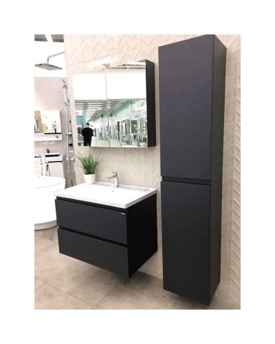 Зеркальный шкаф Orans BC-4023-600 402360З с подсветкой Бархатистый черный