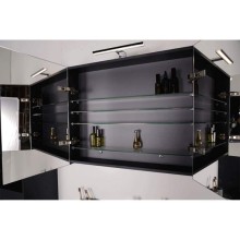 Зеркальный шкаф Orans BC-4023-600 402360З с подсветкой Бархатистый черный