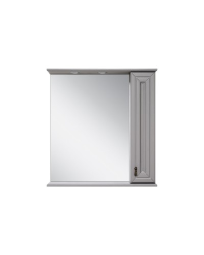 Лувр - 85 Зеркало с 1 шкафчиком, прав., серое