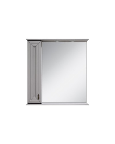 Лувр - 85 Зеркало с 1 шкафчиком, лев., серое