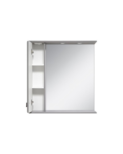 Лувр - 85 Зеркало с 1 шкафчиком, лев., серое