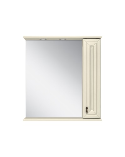 Лувр - 85 Зеркало с 1-м шкафчиком, прав.,  слоновая кость