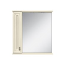 Лувр - 85 Зеркало с 1-м шкафчиком, лев.,  слоновая кость