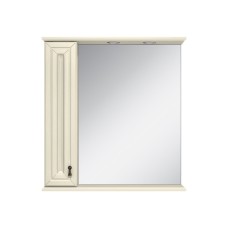 Лувр - 85 Зеркало с 1-м шкафчиком, лев.,  слоновая кость