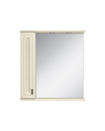 Лувр - 85 Зеркало с 1-м шкафчиком, лев.,  слоновая кость