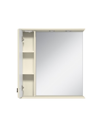 Лувр - 85 Зеркало с 1-м шкафчиком, лев.,  слоновая кость