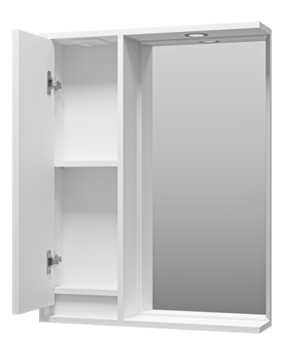 BALATON - 65 Зеркало-шкаф левый, белый