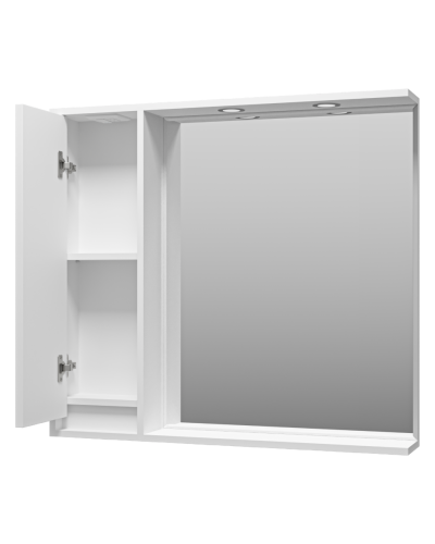 BALATON - 90 Зеркало-шкаф левый, белый