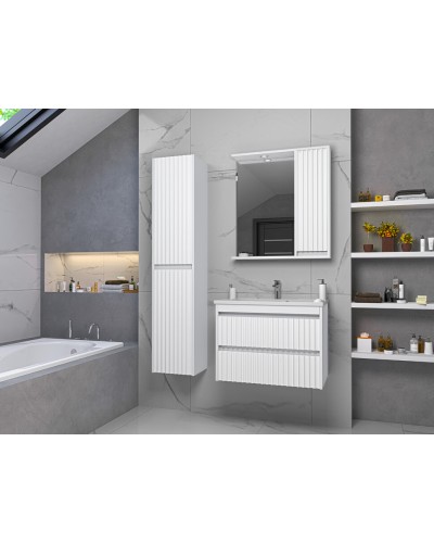 BALATON - 90 Зеркало-шкаф правый, белый