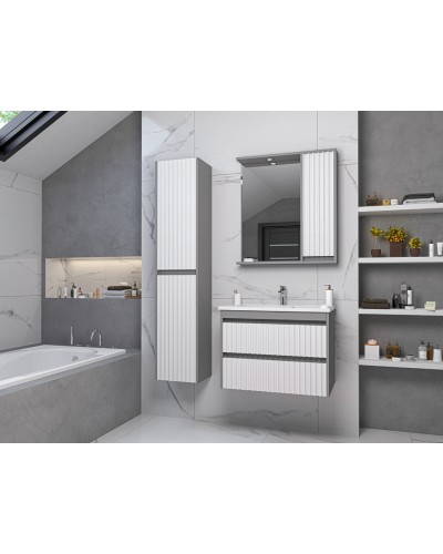 BALATON - 90 Зеркало-шкаф правый, комбинированный