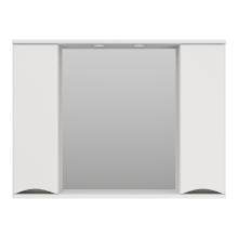 Атлантик -100 Зеркало с 2 шкаф. белый