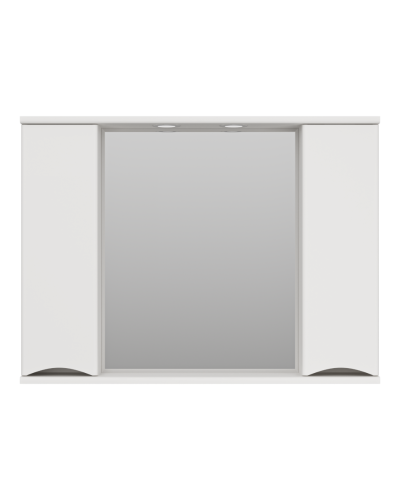 Атлантик -100 Зеркало с 2 шкаф. белый