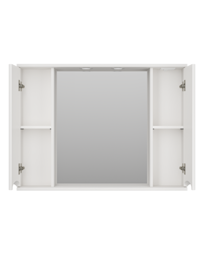 Атлантик -100 Зеркало с 2 шкаф. белый